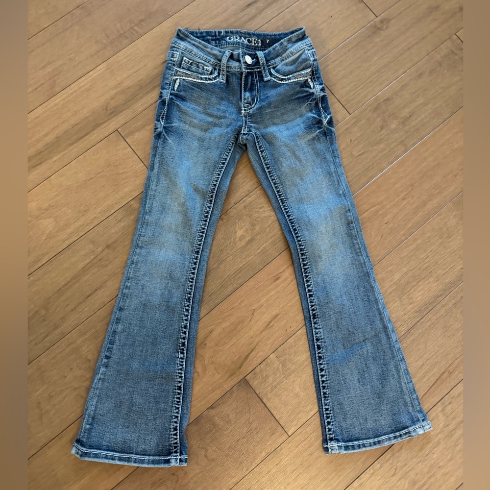 Grace Kids' Blue Denim Flare Jeans